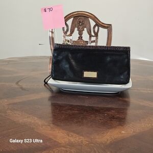 Brahmin Black Leather Wristlet